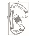 El mosquetón de aluminio Classic Mountaineer Rock Climbing con 25KN